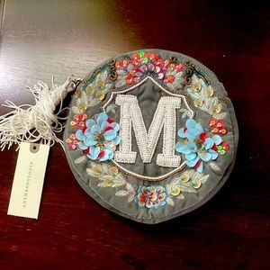 Anthropologie velvet pouch “M”